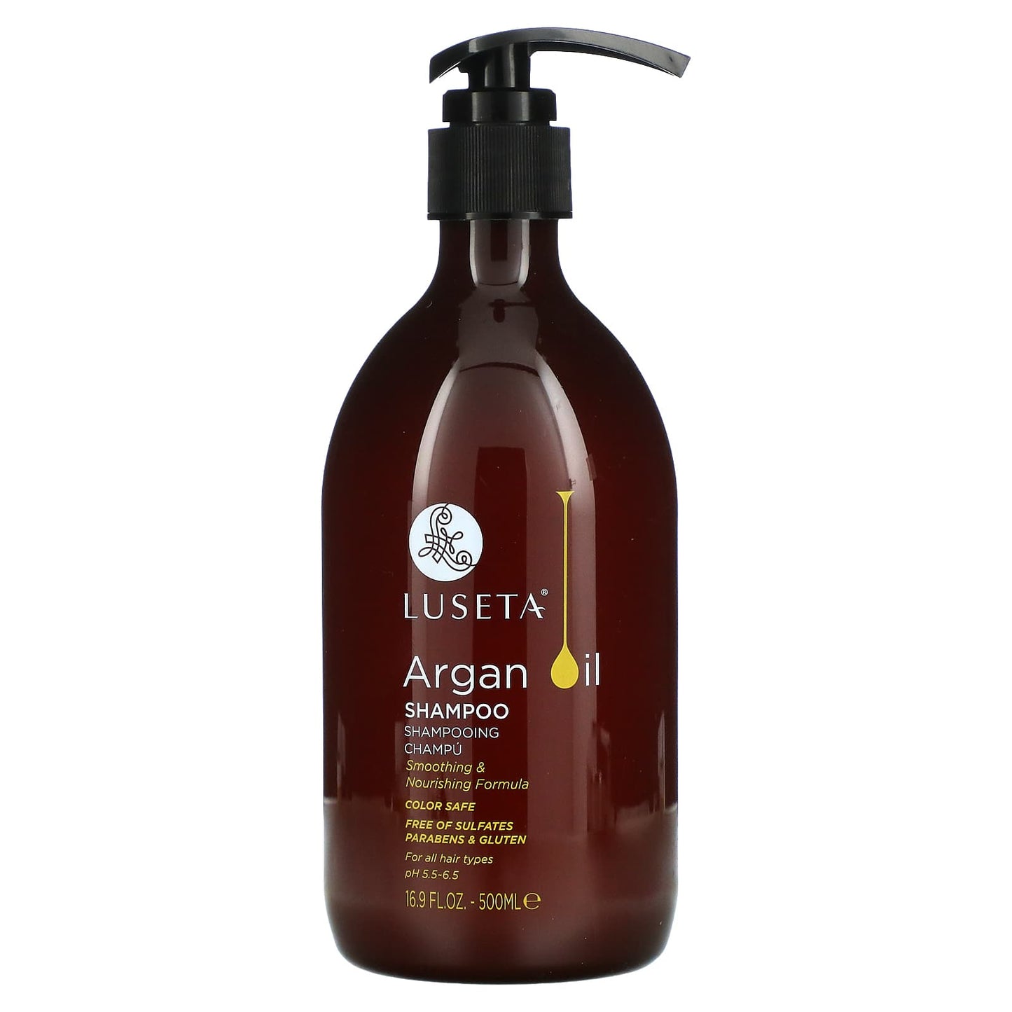 Luseta Beauty-Argan Oil-Shampoo-For All Hair Types-16.9 fl oz (500 ml)