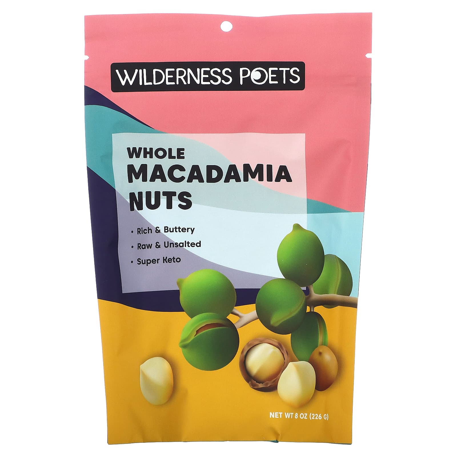 Wilderness Poets-Whole Macadamia Nuts -8 oz (226 g)