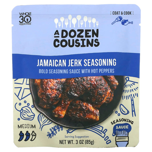 A Dozen Cousins-Jamaican Jerk Seasoning-Medium-3 oz (85 g)