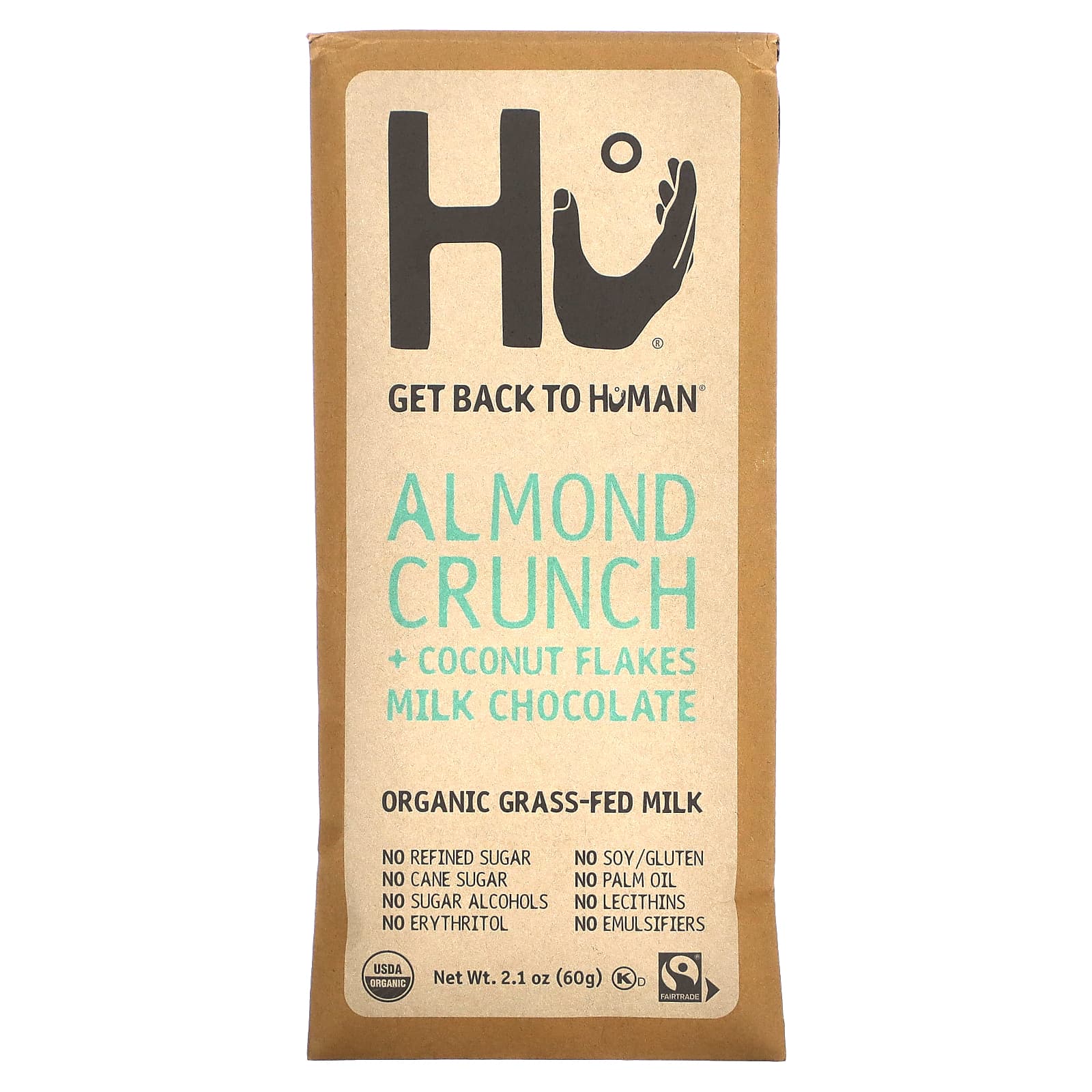 Hu-Almond Crunch + Coconut Flakes-Milk Chocolate-2.1 oz (60 g)