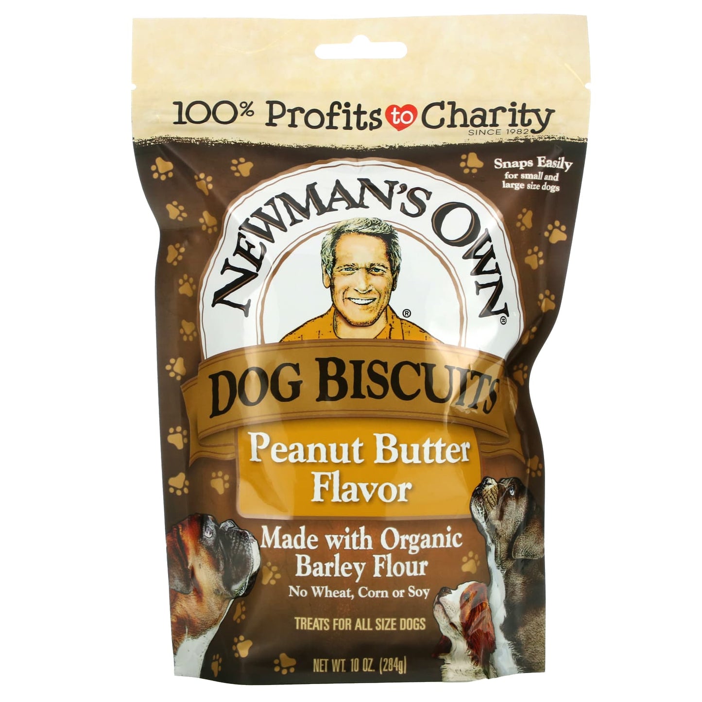 Newman's Own Organics-Dog Biscuits-All Size Dogs-Peanut Butter-10 oz (284 g)