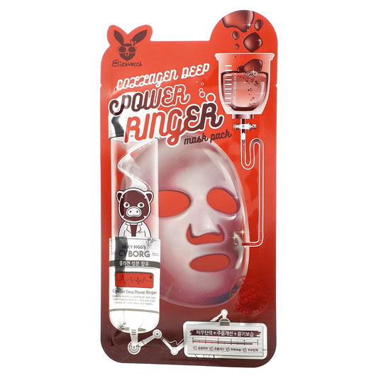 Elizavecca-Milky Piggy Cyborg-Collagen Deep Power-Ringer Beauty Mask Pack-1 Sheet Mask-0.78 fl oz (23 ml)