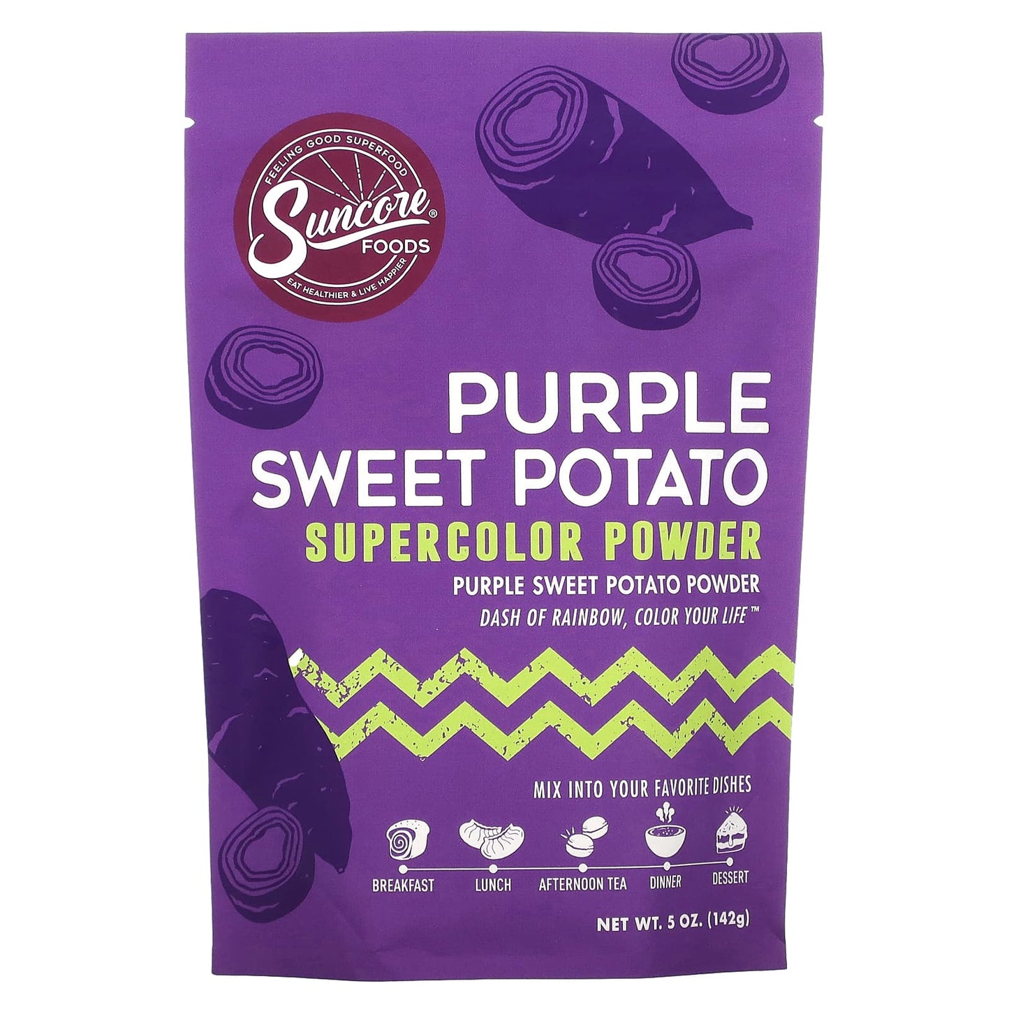 Suncore Foods-Purple Sweet Potato-Supercolor Powder-5 oz (142 g)