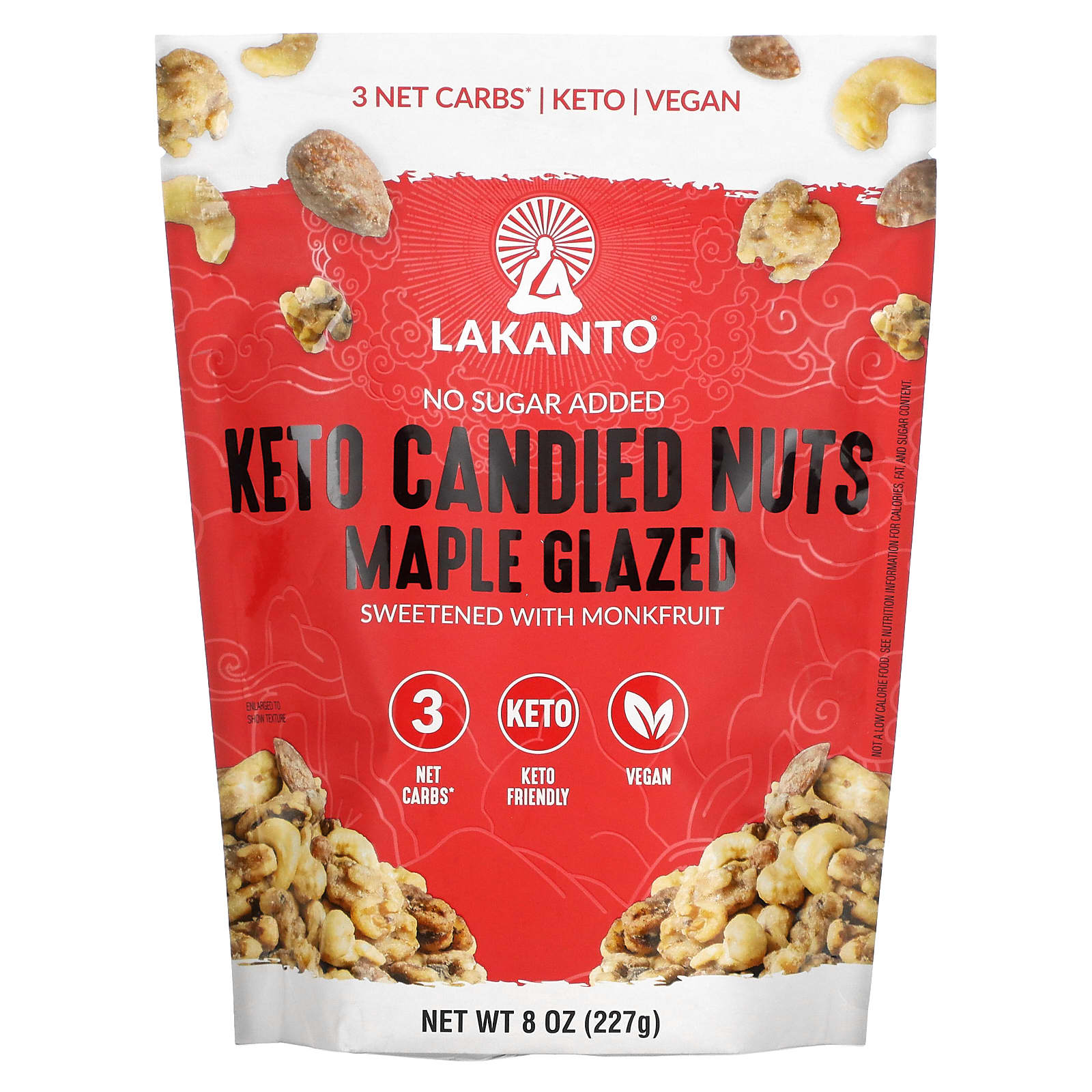 Lakanto-Keto Candied Nuts-Maple Glazed-8 oz (227 g)