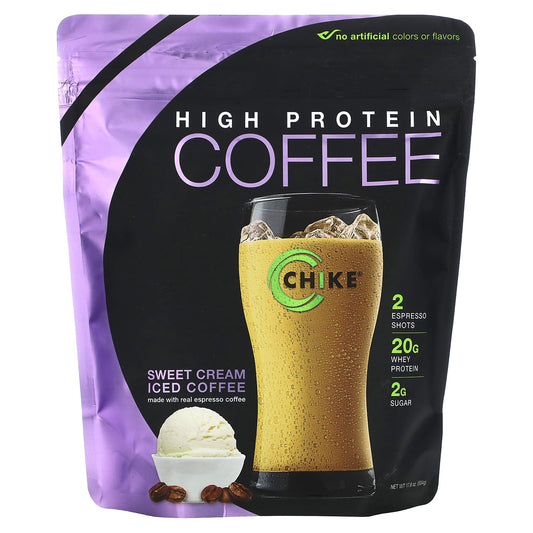 Chike Nutrition-High Protein Iced Coffee-Sweet Cream-17.8 oz (504 g)