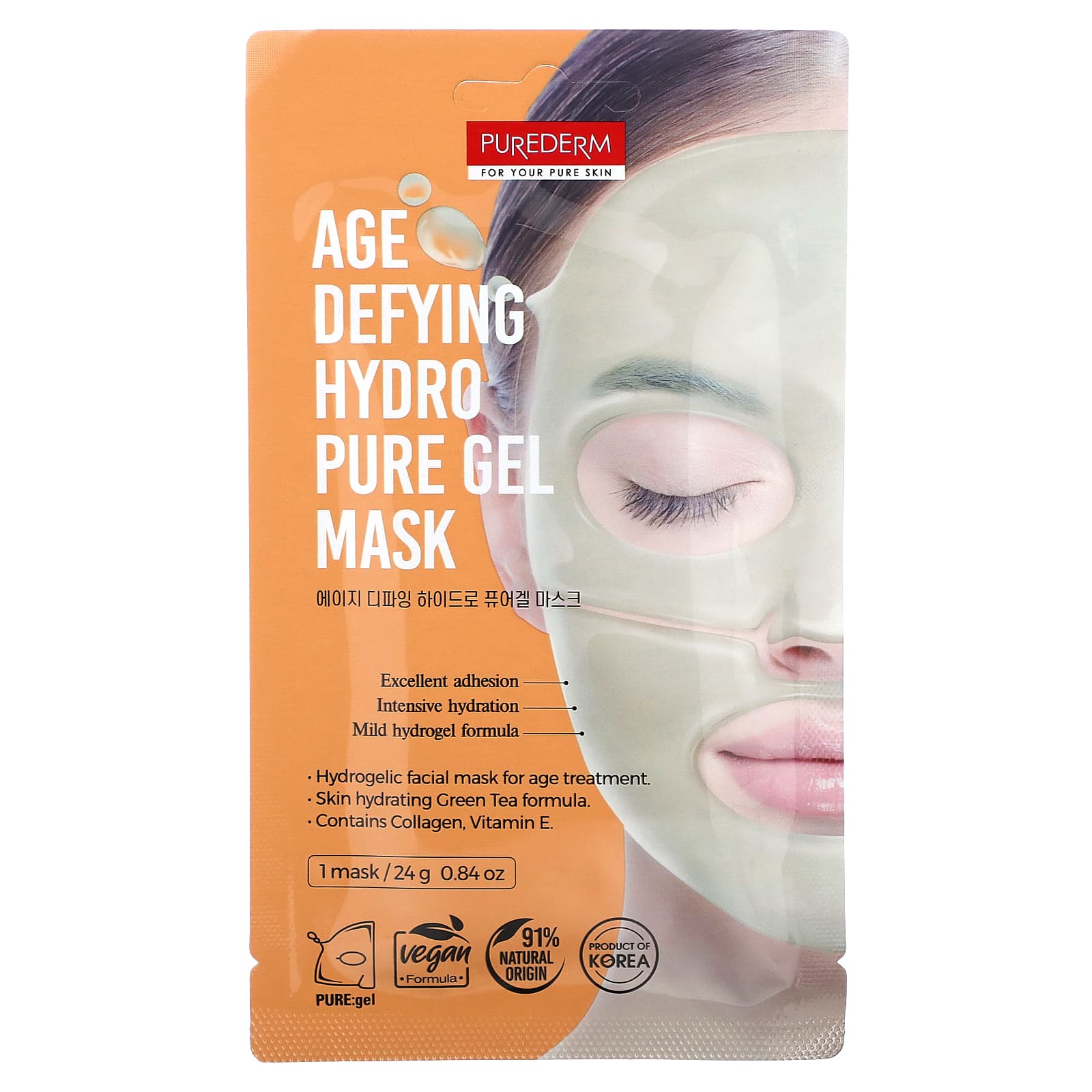 Purederm-Age Defying Hydro Pure Gel Beauty Mask-1 Sheet Mask-0.84 oz (24 g)