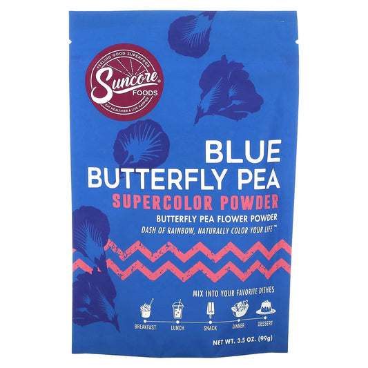 Suncore Foods-Blue Butterfly PEA-Supercolor Powder-3.5 oz (99 g)