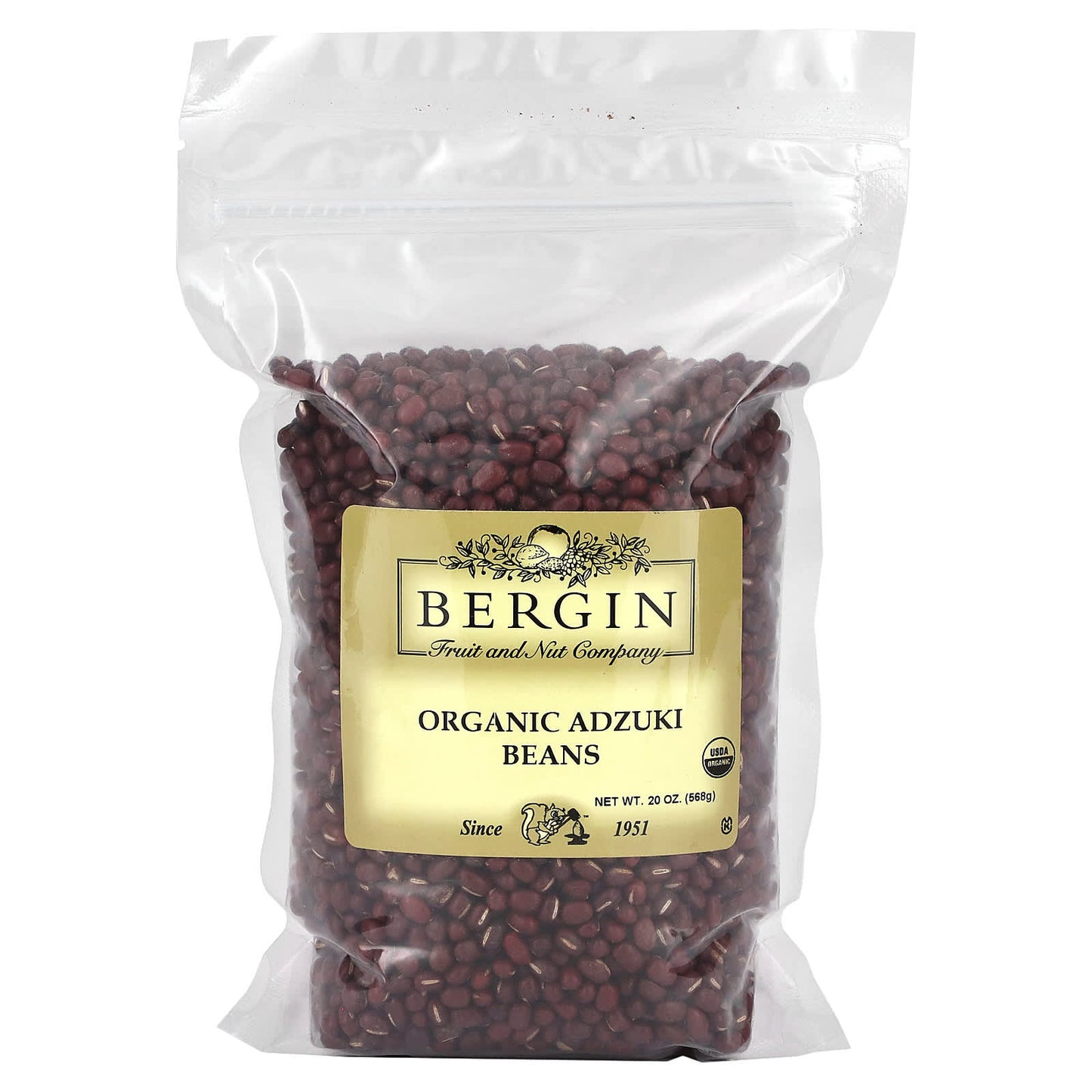 Bergin Fruit and Nut Company-Organic Adzuki Beans-20 oz (568 g)