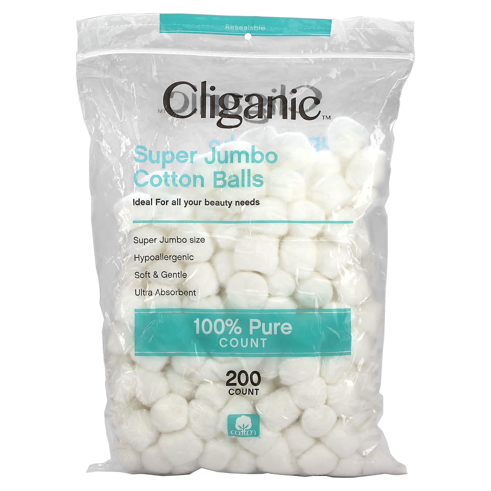 Cliganic-Super Jumbo Cotton Balls-200 Count