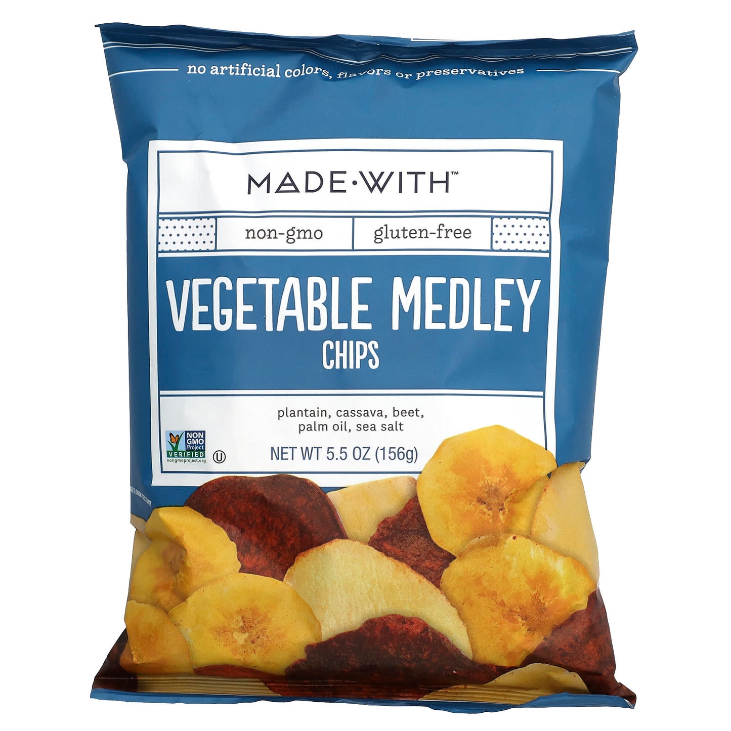 Made With-Vegetable Medley Chips-5.5 oz (156 g)