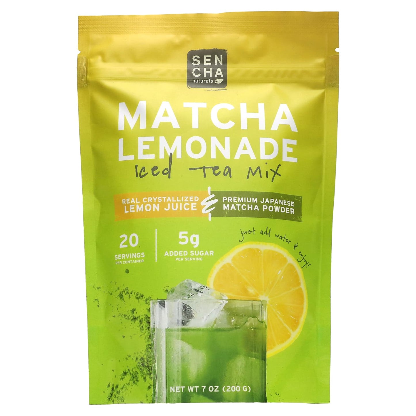 Sencha Naturals-Matcha Lemonade-Ice Tea Mix-7 oz (200 g)