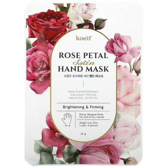 Koelf-Rose Petal Satin Hand Mask-1 Pair-16 g