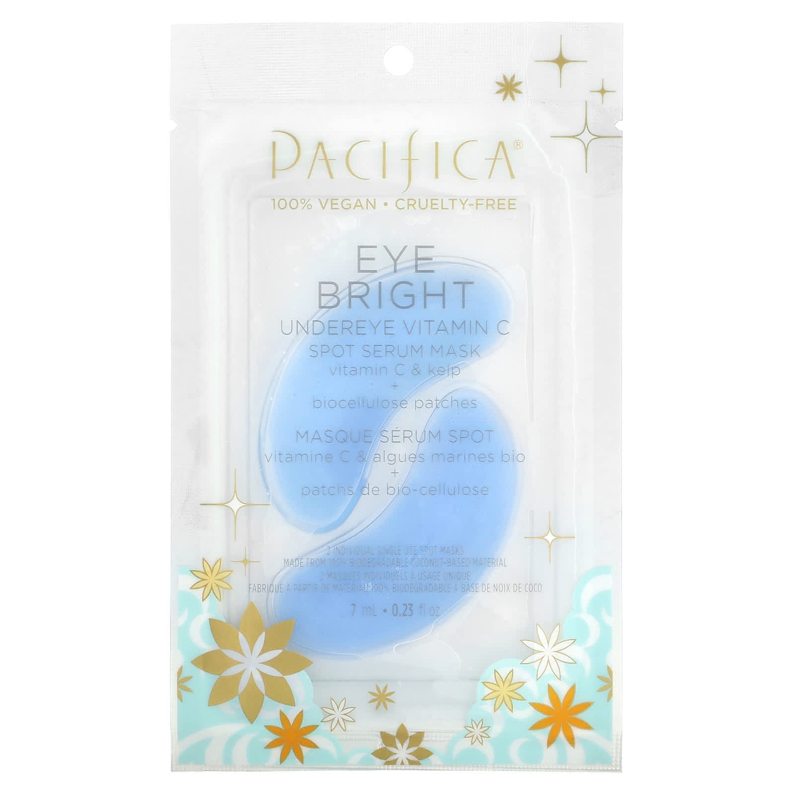 Pacifica-Eye Bright-Undereye Vitamin C Spot Serum Beauty Mask-2 Patches-0.23 fl oz (7 ml)