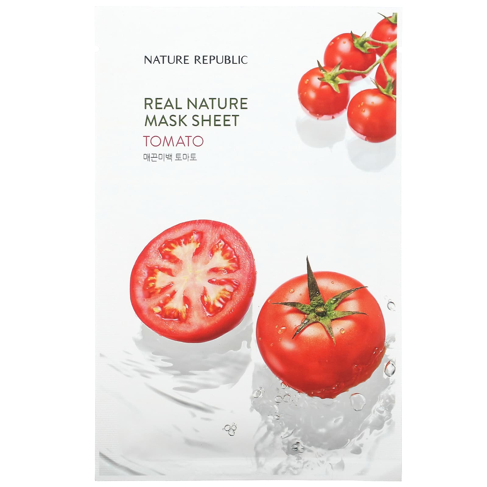 Nature Republic-Real Nature Beauty Mask Sheet-Tomato-1 Sheet-0.77 fl oz (23 ml)