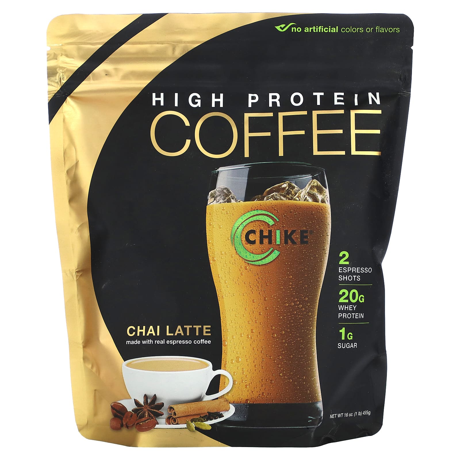 Chike Nutrition-High Protein Coffee-Chai Latte-16 oz (455 g)