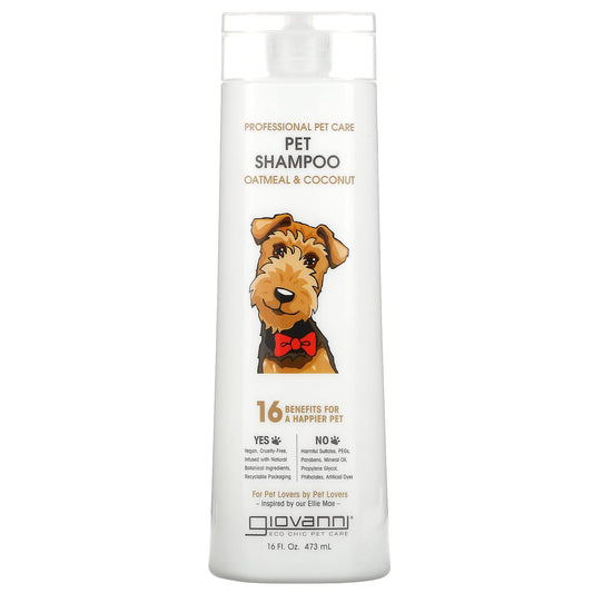 Giovanni-Professional Pet Care-Pet Shampoo-Oatmeal & Coconut -16 fl oz (473 ml)