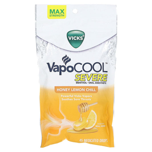 Vicks-VapoCool-Severe-Honey Lemon Chill-45 Medicated Drops