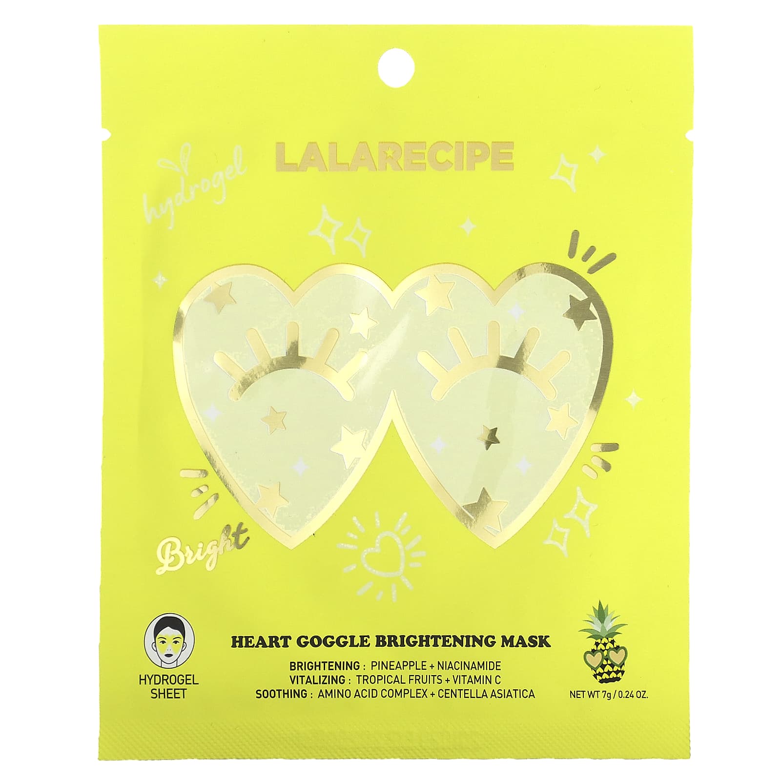 Lalarecipe-Heart Goggle Brightening Beauty Mask-1 Sheet-0.24 oz (7 g)