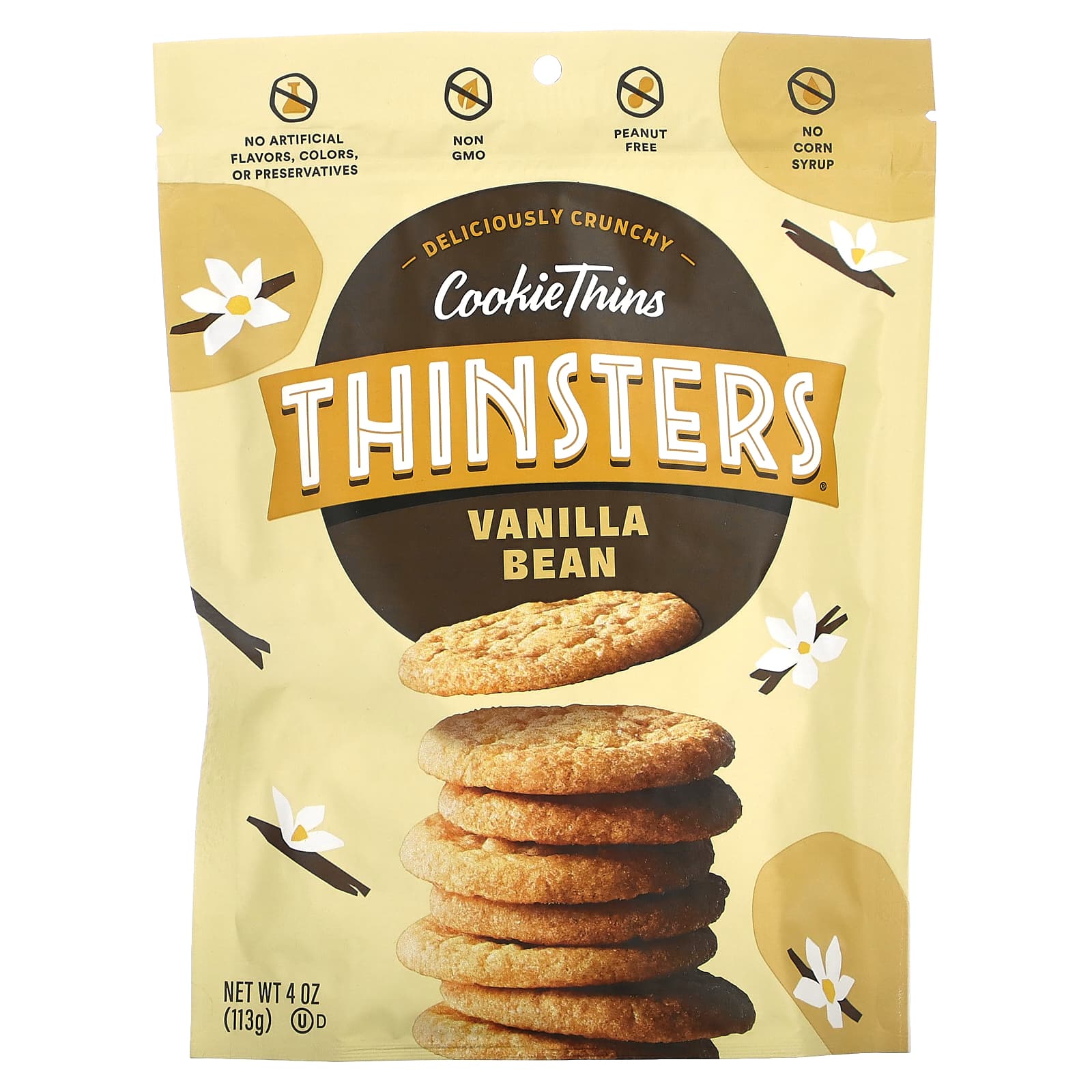 Thinsters-CookieThins-Vanilla Bean-4 oz (113 g)