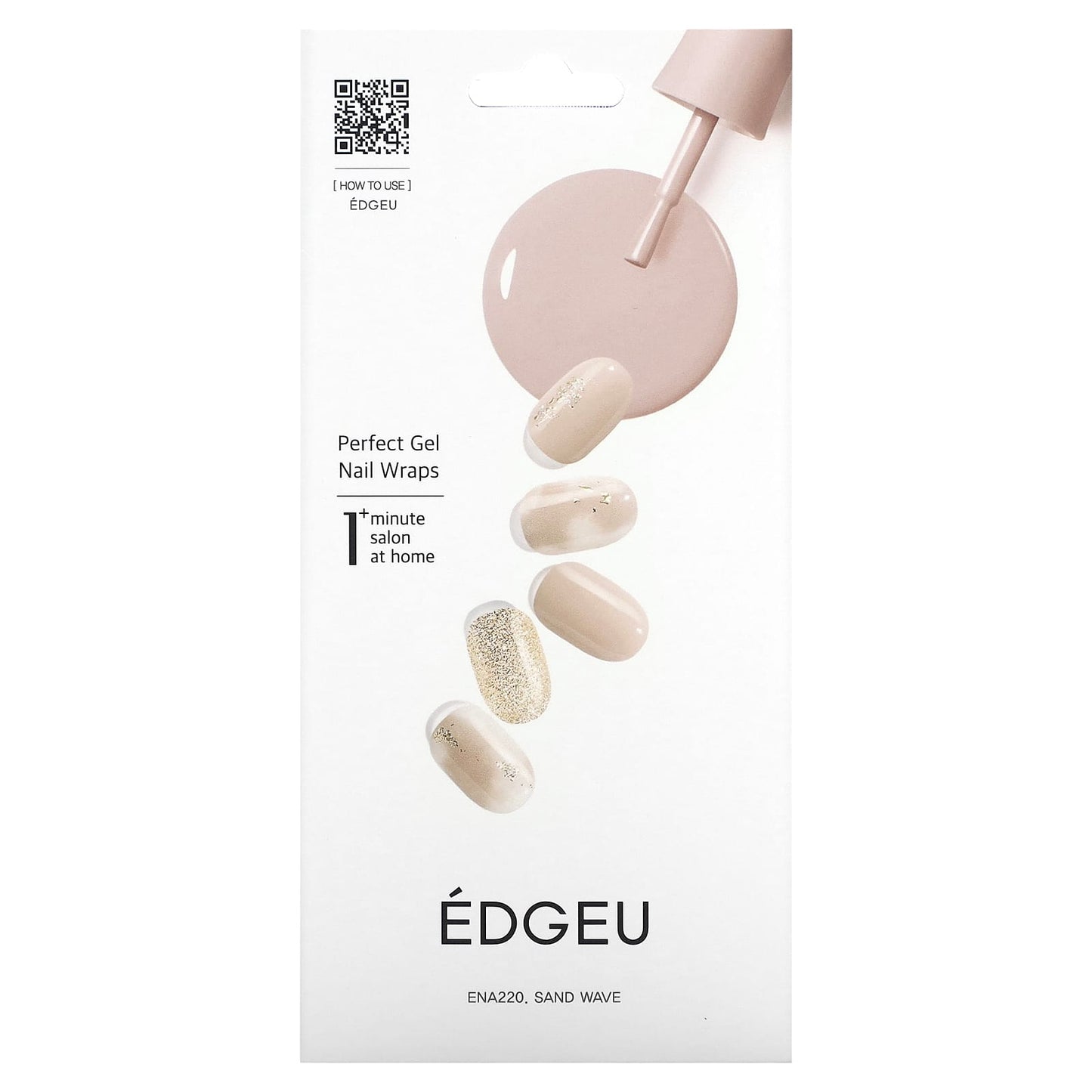 Edgeu-Perfect Gel Nail Wraps-ENT220-Sand Wave-16 Piece Strips Set