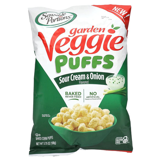 Sensible Portions-Garden Veggie Puffs-Sour Cream & Onion-3.75 oz (106 g)