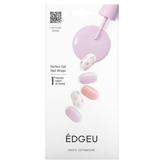 Edgeu-Perfect Gel Nail Wraps-ENT314-Cottagecore-16 Piece Strips Set