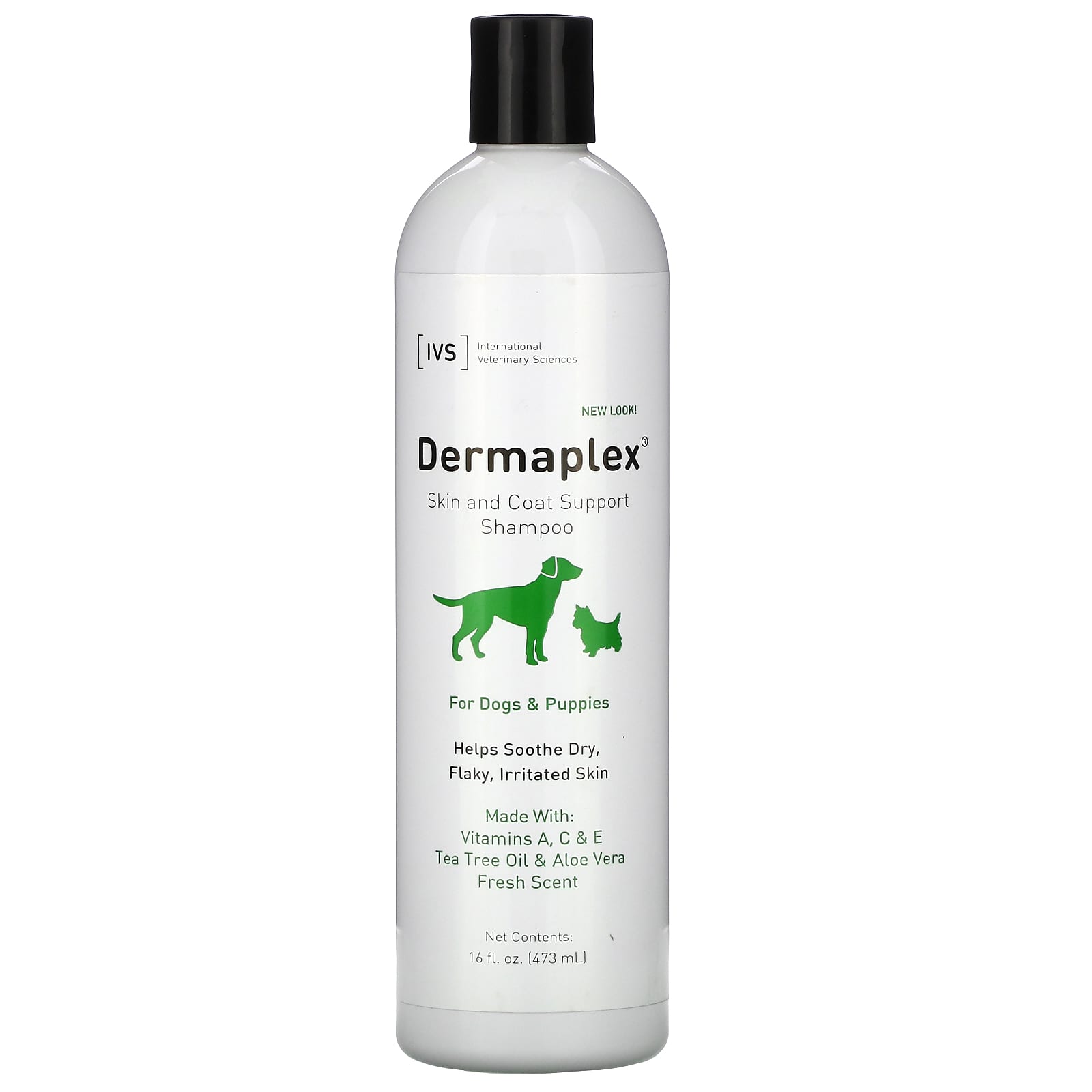 International Veterinary Sciences-Dermaplex-Skin and Coat Support Shampoo-For Dogs & Puppies-Fresh Scent-16 fl oz ( 473 ml)