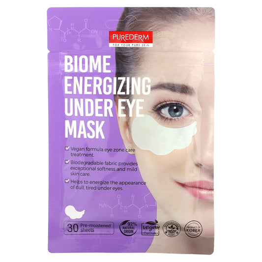 Purederm-Biome Energizing Under Eye Beauty Mask-30 Pre-Moistened Sheets