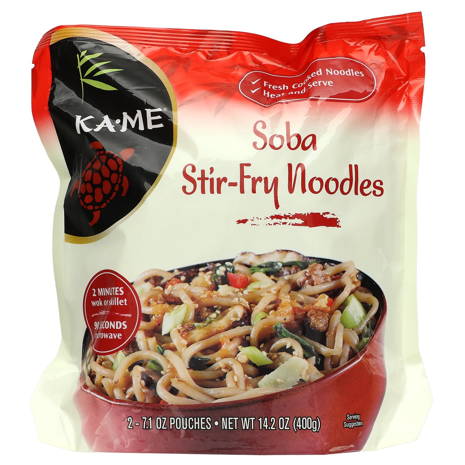 KA-ME-Soba Stir-Fry Noodles-2 Pouches-7.1 oz Each