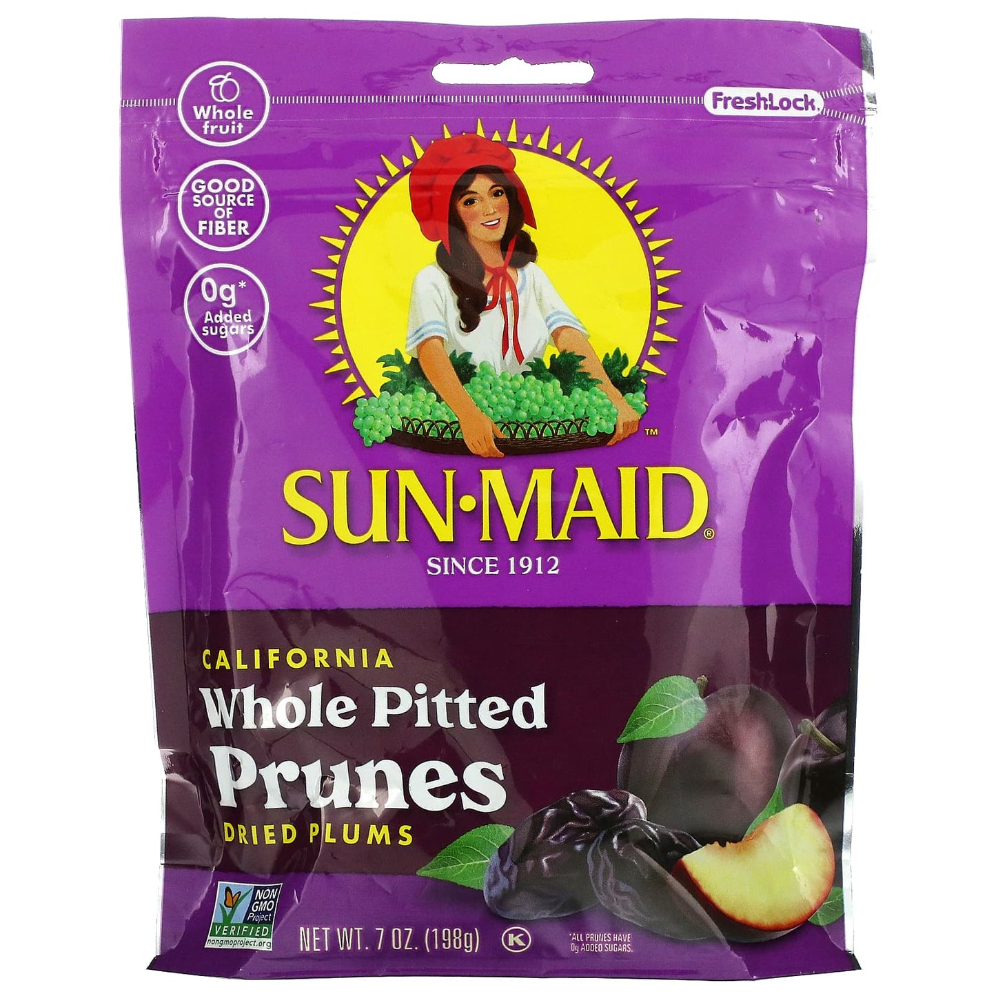 Sun-Maid-California Whole Pitted Prunes-Dried Plums-7 oz (198 g)