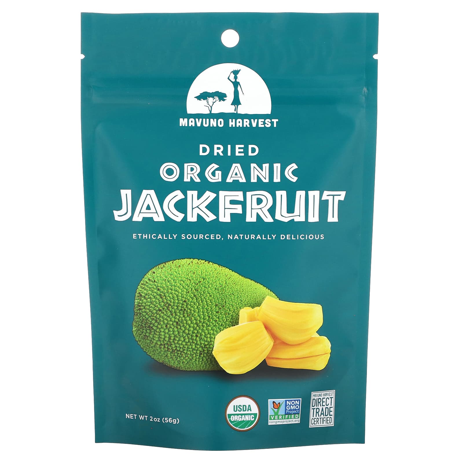 Mavuno Harvest-Organic Dried Jackfruit-2 oz (56 g)