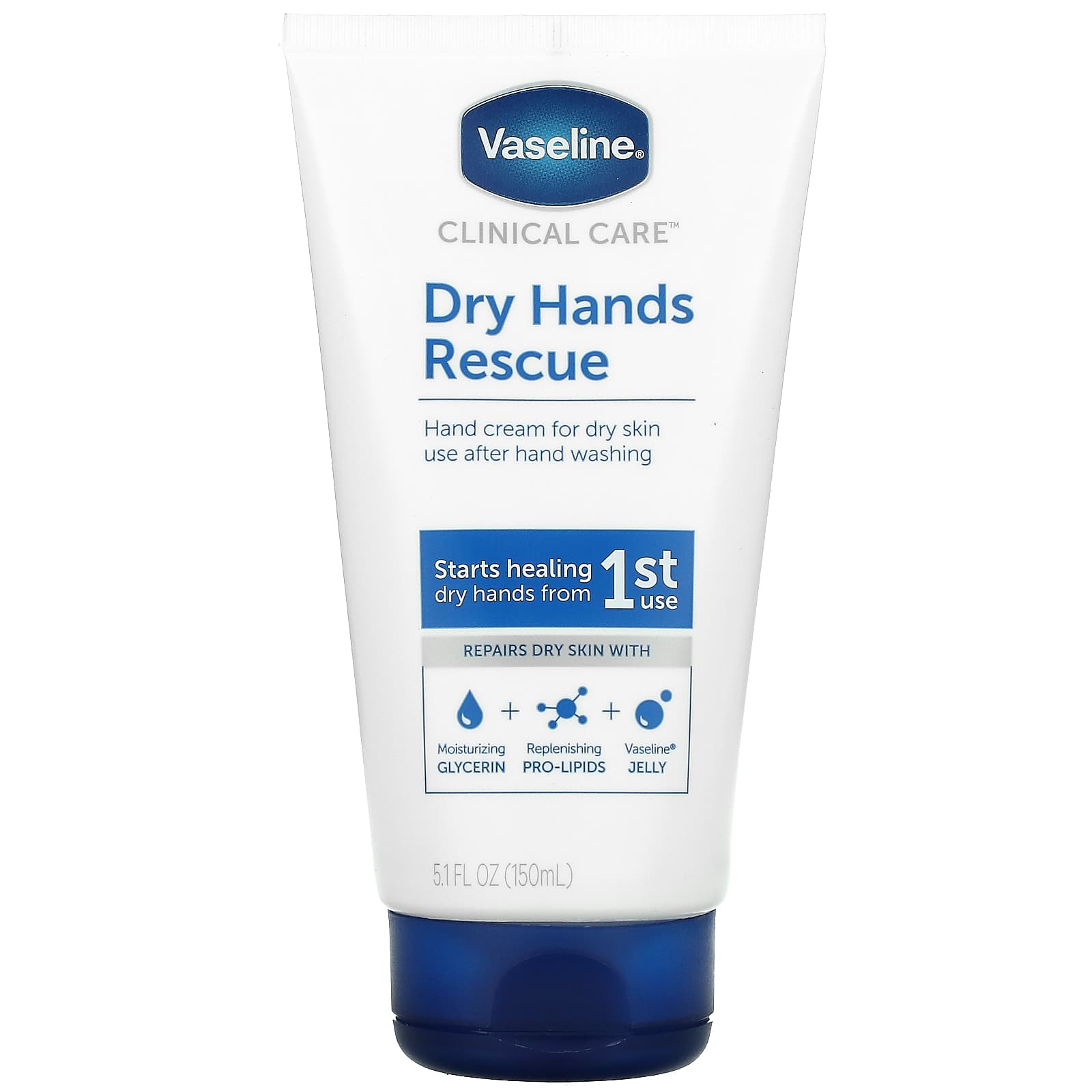 Vaseline-Clinical Care-Dry Hands Rescue-Fragrance Free-5.1 fl oz (150 ml)