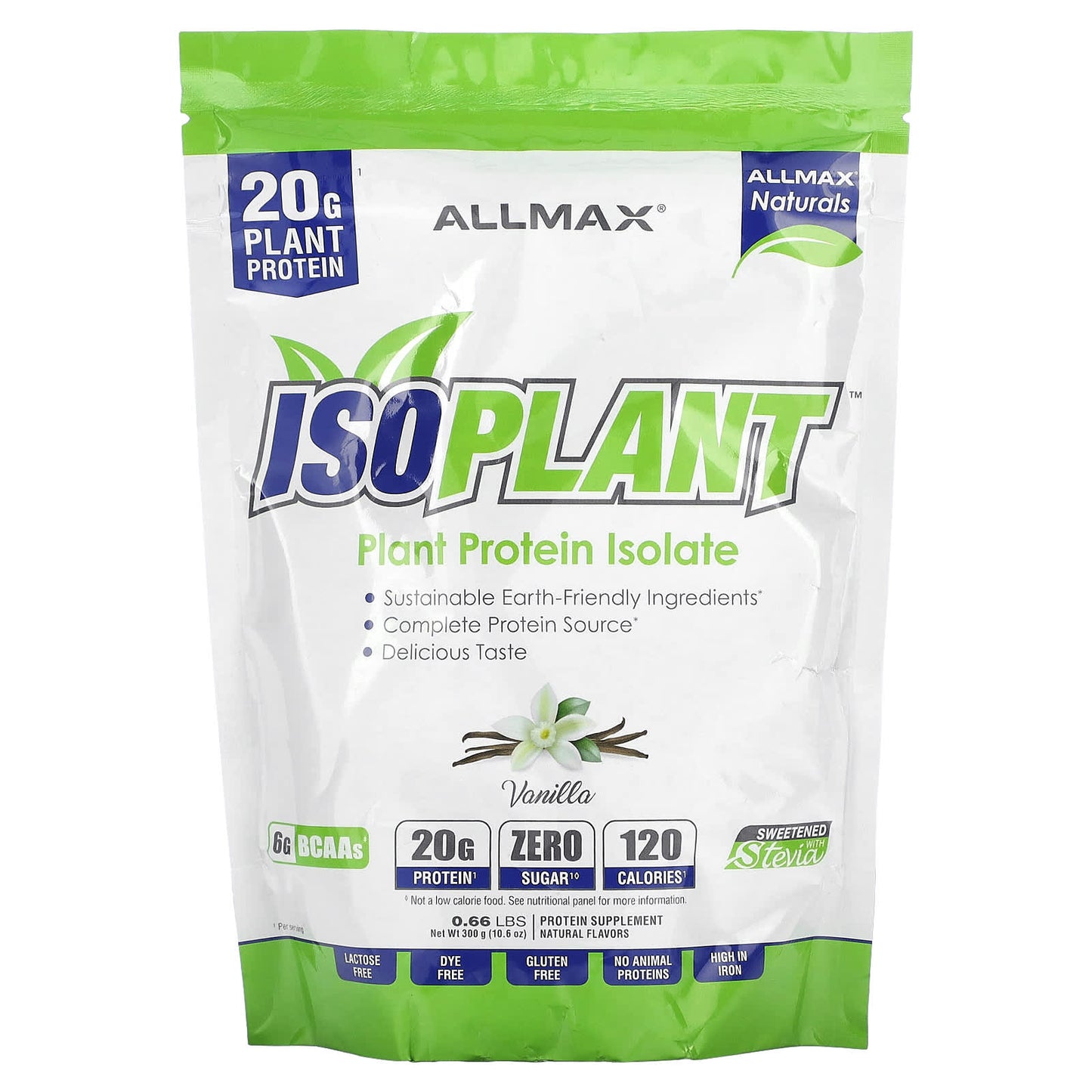 ALLMAX-ISOPLANT-Plant Protein Isolate-Vanilla-10.6 oz (300 g)