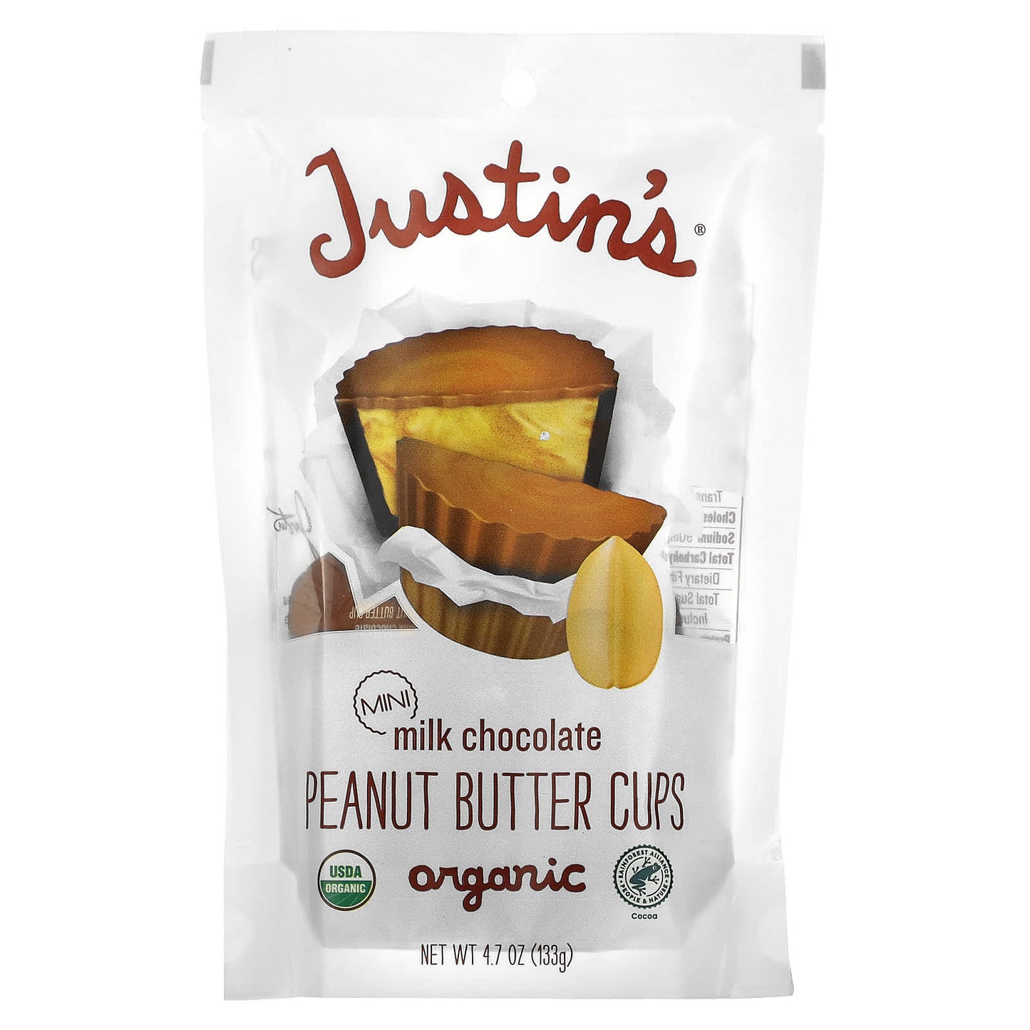 Justin's Nut Butter-Organic Mini Milk Chocolate Peanut Butter Cups-4.7 oz (133 g)