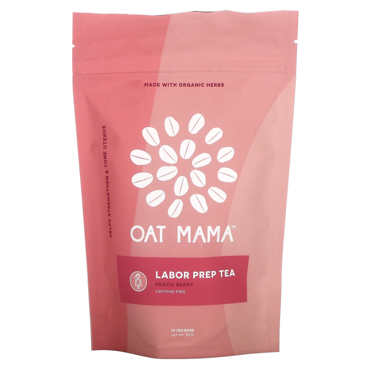 Oat Mama-Labor Prep Tea-Peach Berry-14 Tea Bags-32 g