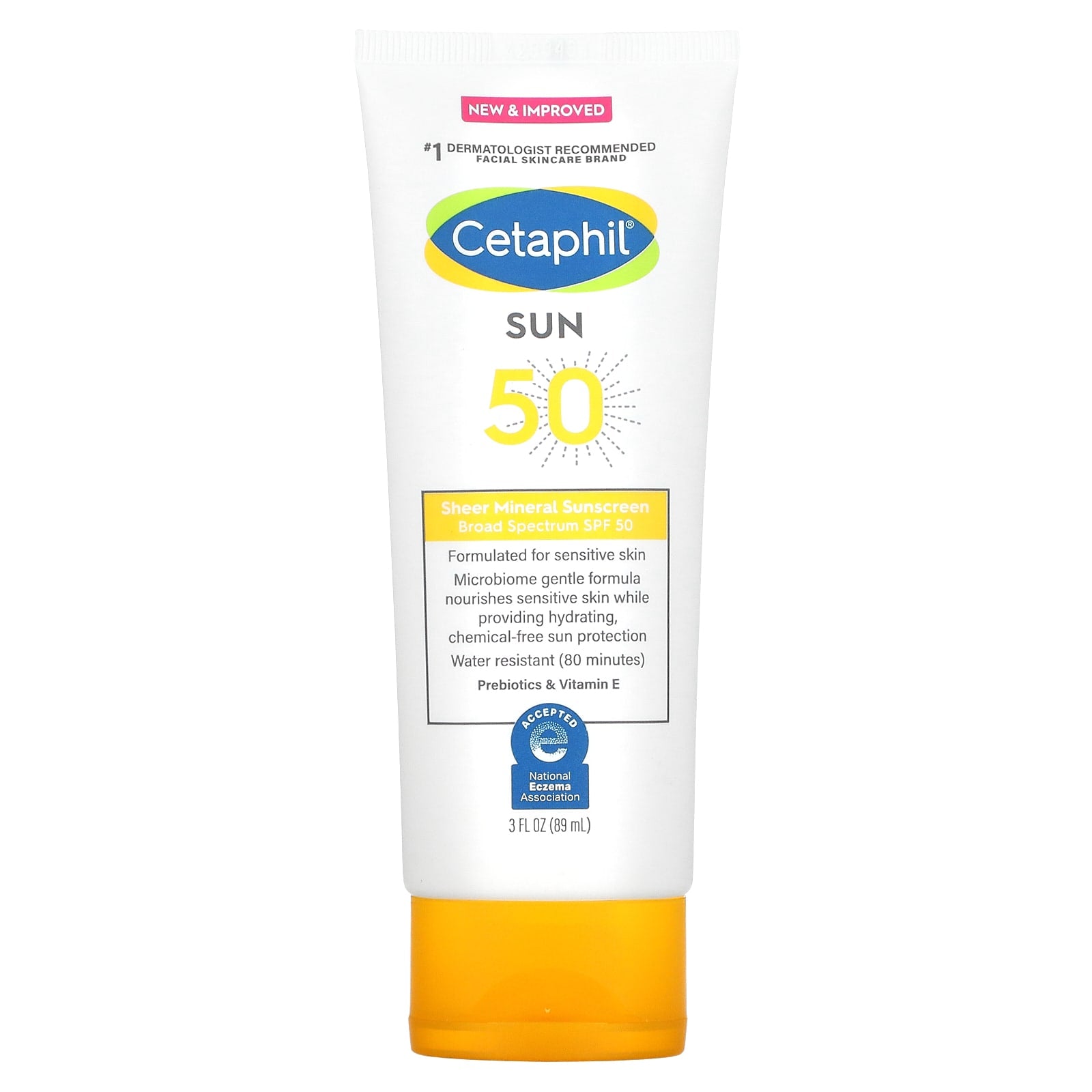 Cetaphil-Sheer Mineral Sunscreen-SPF 50-3 fl oz (89 ml)