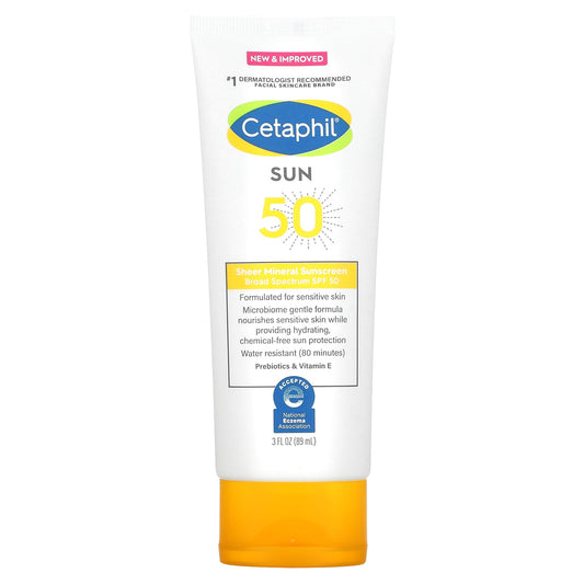 Cetaphil-Sheer Mineral Sunscreen-SPF 50-3 fl oz (89 ml)