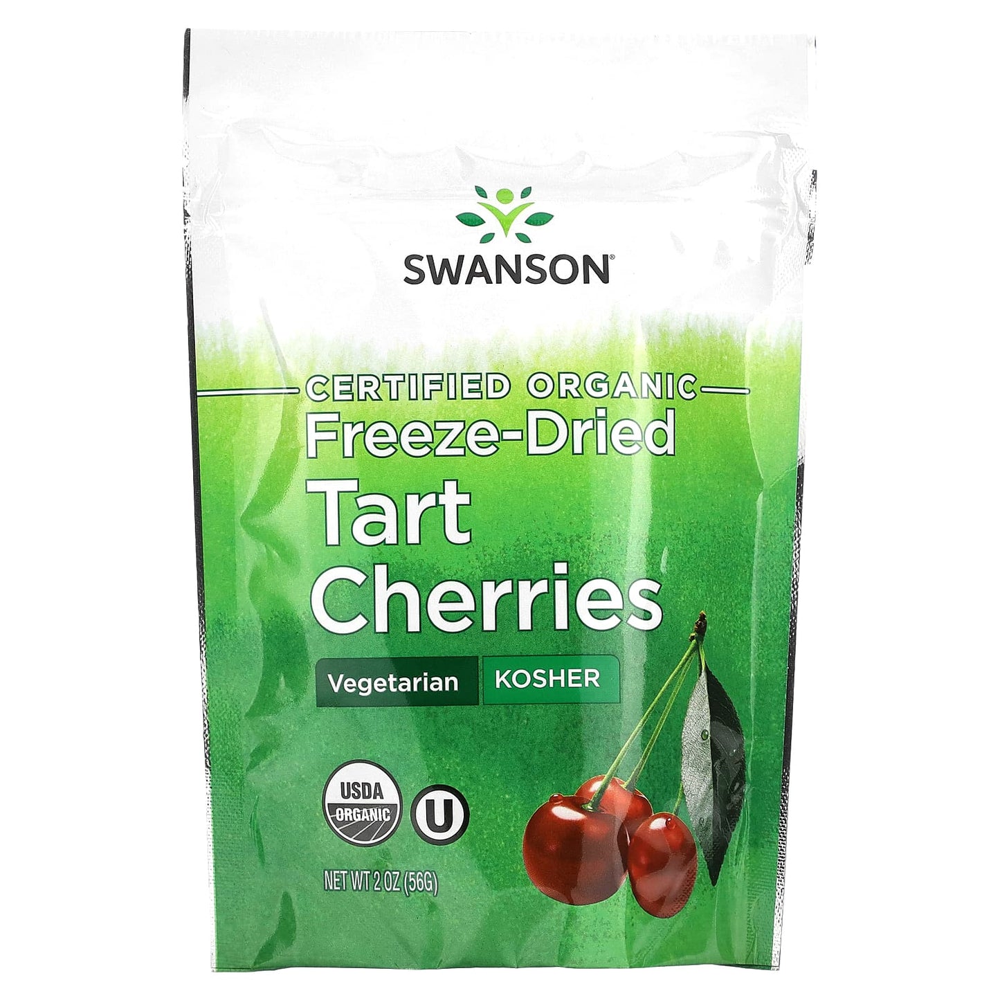 Swanson-Certified Organic Freeze-Dried Tart Cherries-2 oz (56 g)