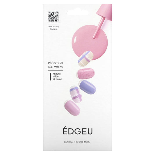 Edgeu-Perfect Gel Nail Wraps-ENT312-The Cashmere-16 Piece Strips Set