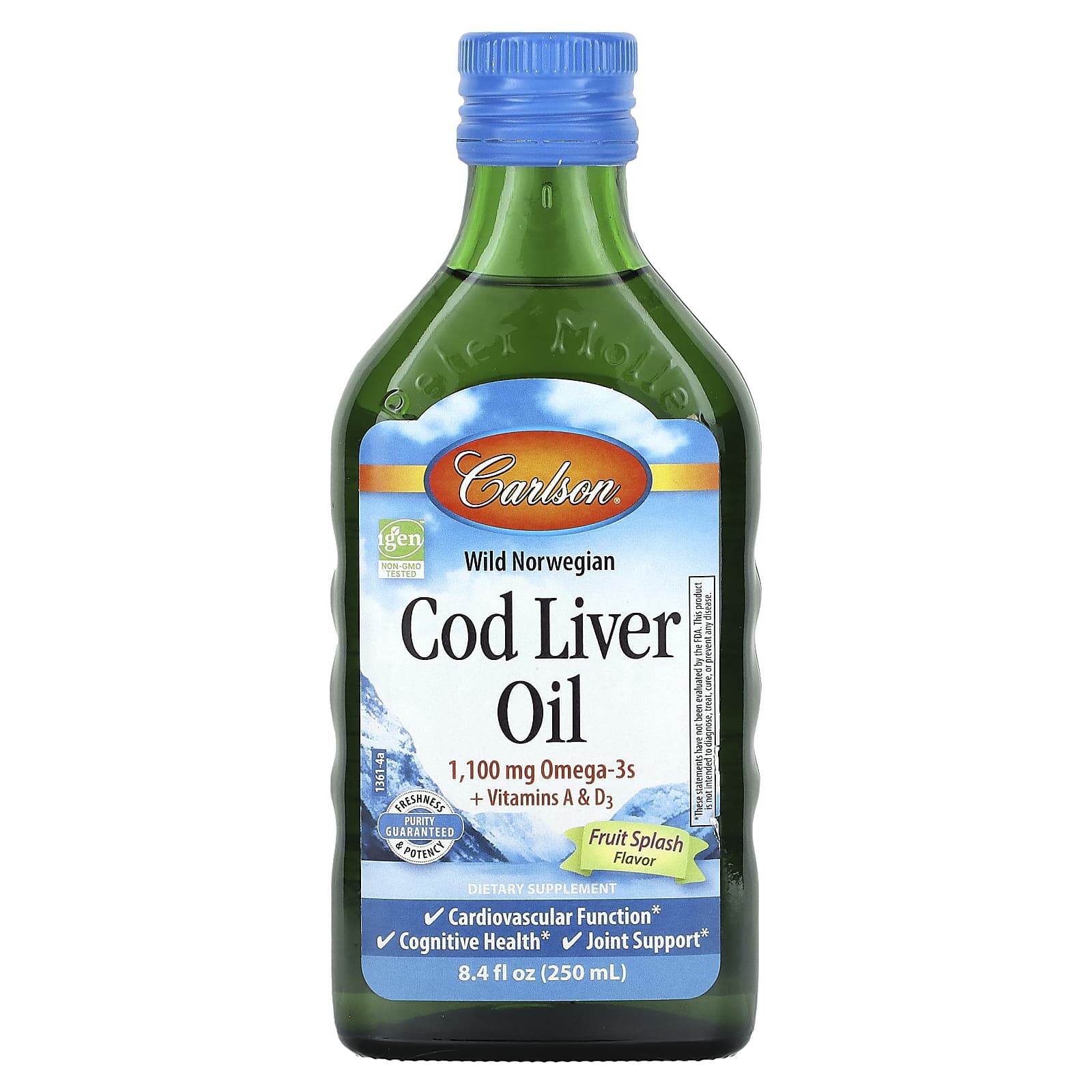 Carlson-Wild Norwegian Cod Liver Oil-Fruit Splash-8.4 fl oz (250 ml)