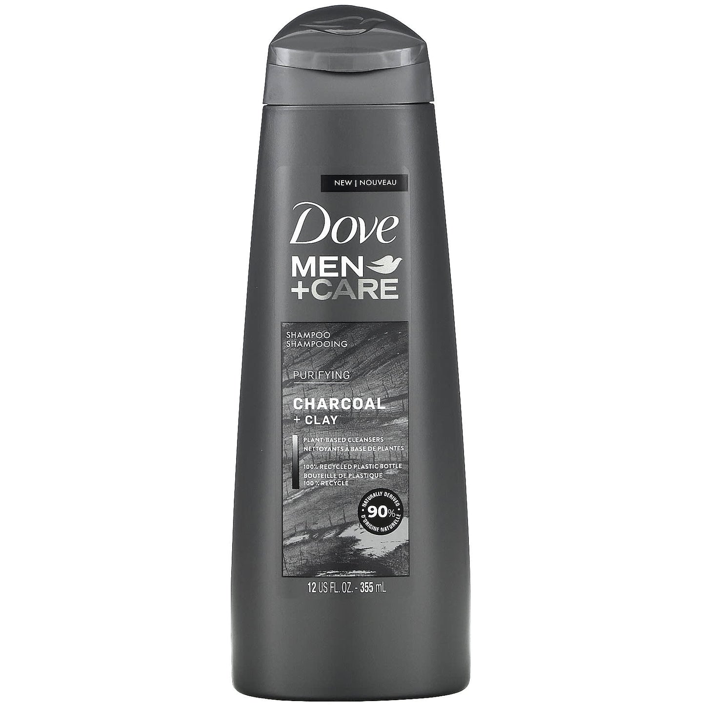 Dove-Men + Care-Shampoo-Purifying-Charcoal + Clay-12 fl oz (355 ml)