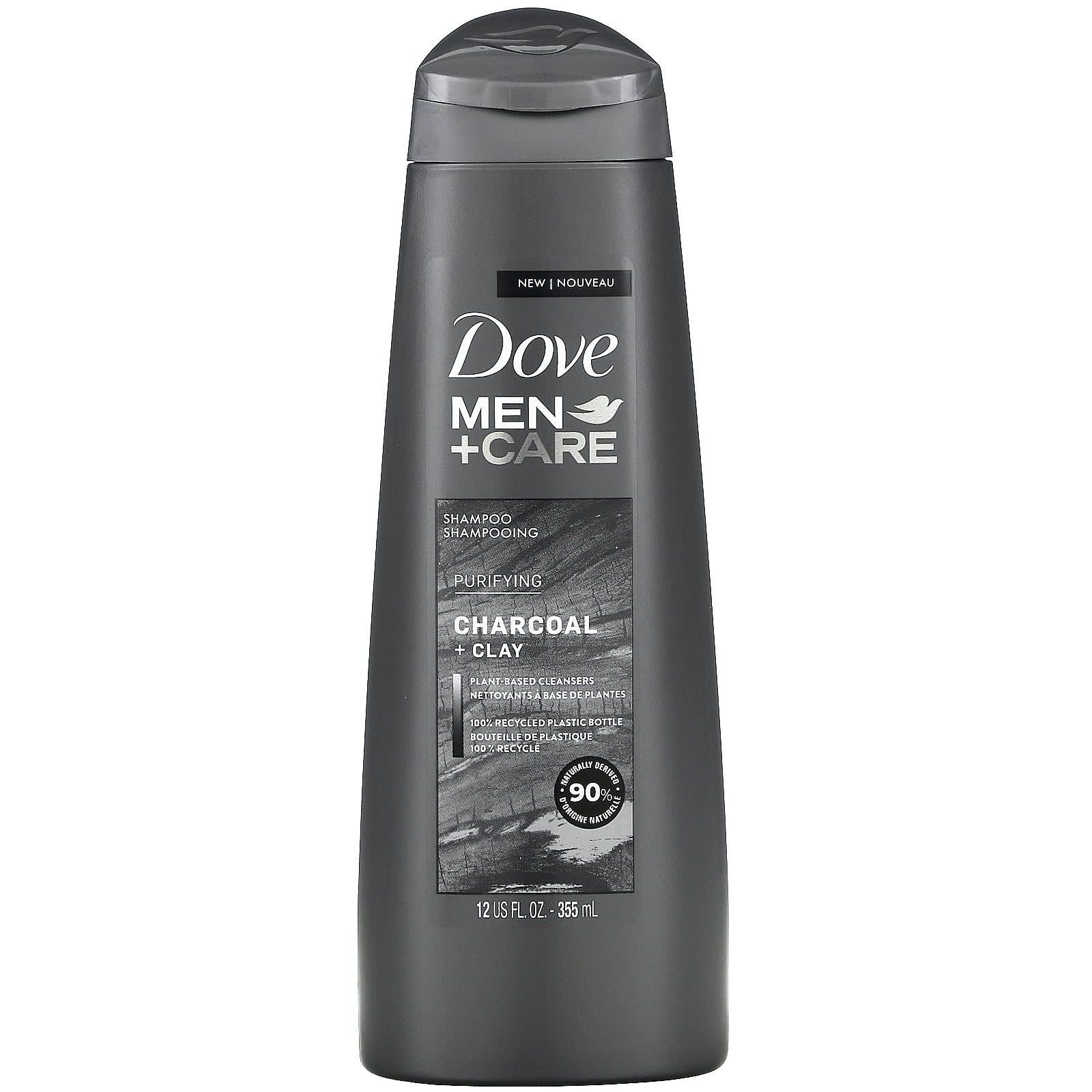 Dove-Men + Care-Shampoo-Purifying-Charcoal + Clay-12 fl oz (355 ml)