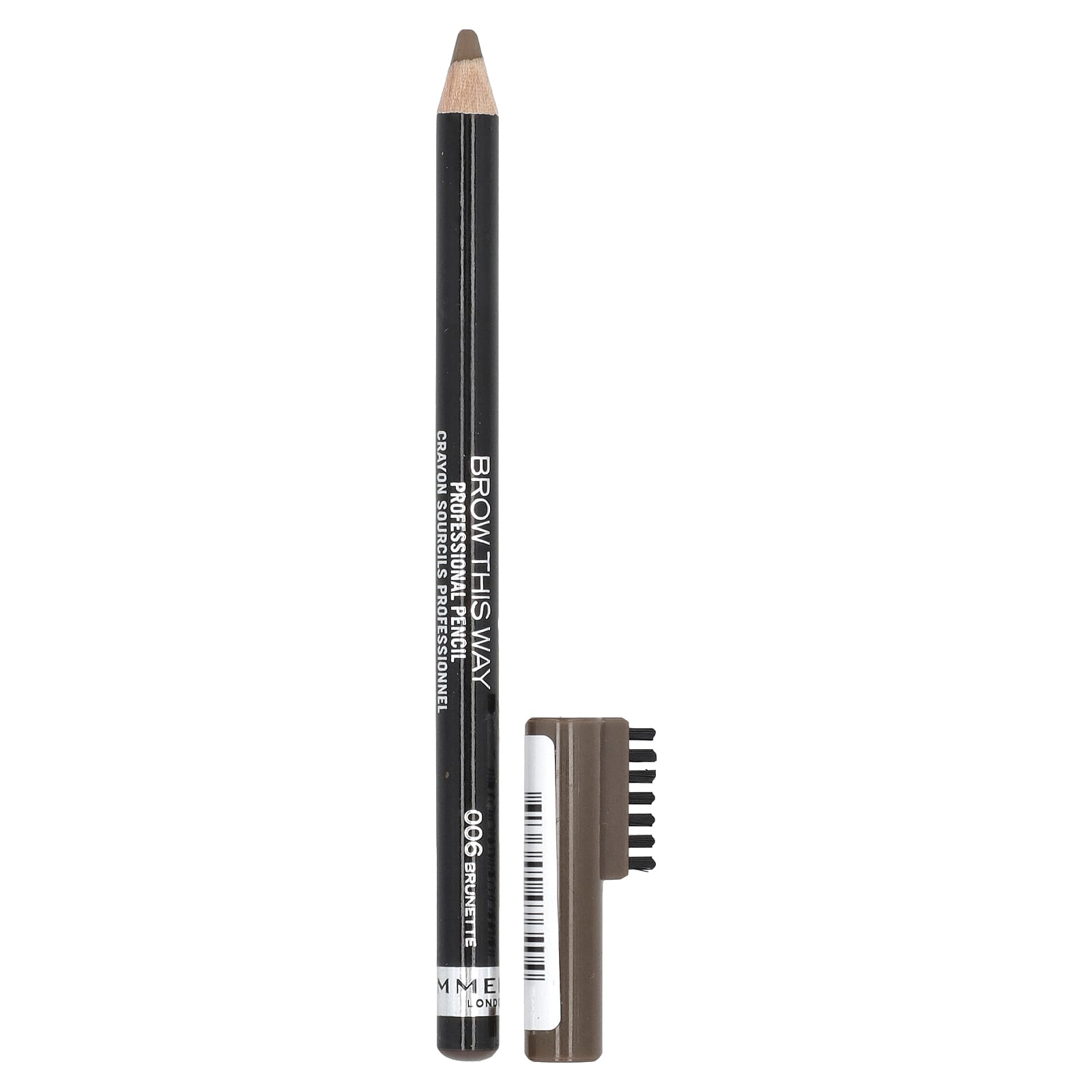 Rimmel London-Brow This Way-Professional Eyebrow Pencil-006 Brunette-0.05 oz (1.4 g)