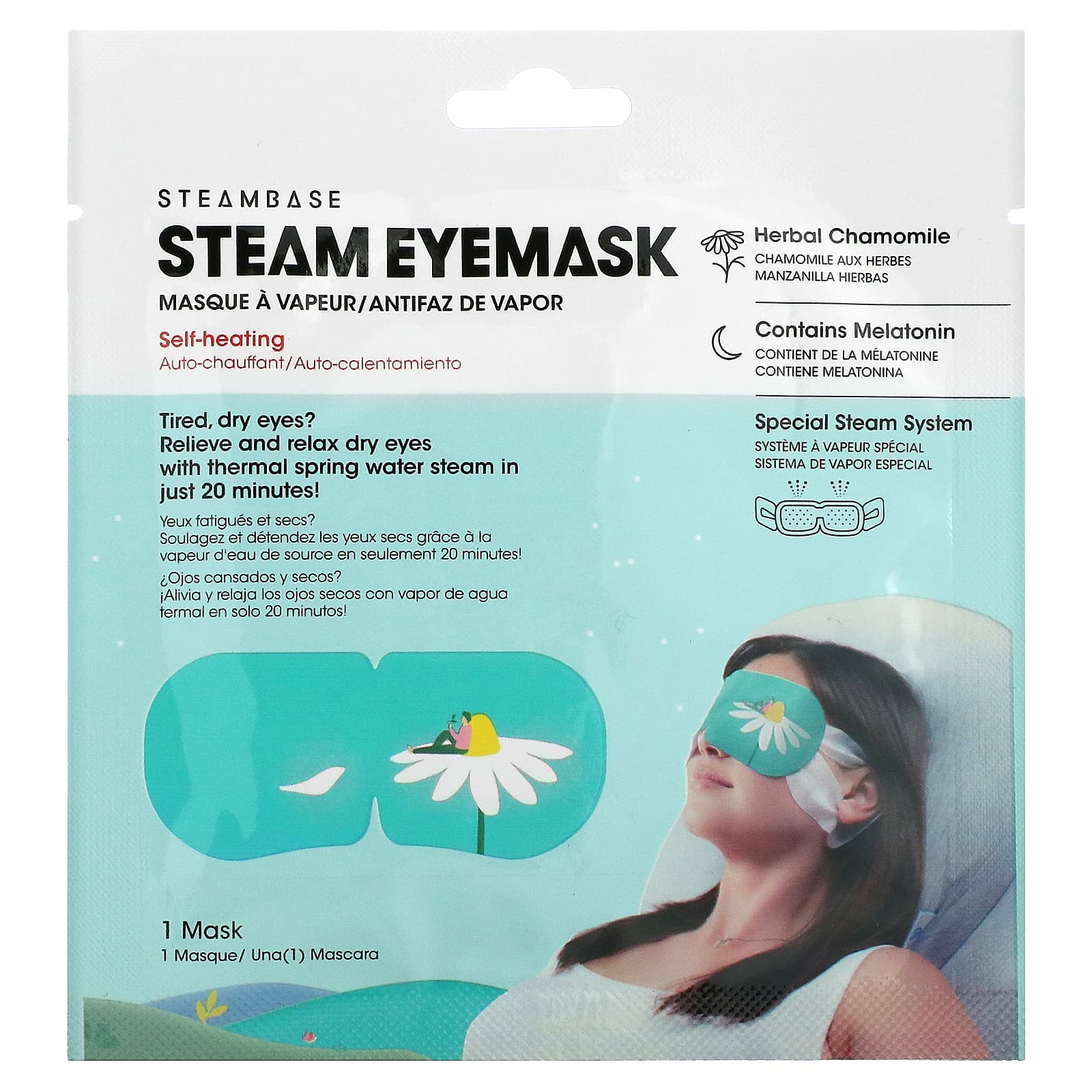 Steambase-Steam Eye Mask-Herbal Chamomile-1 Mask