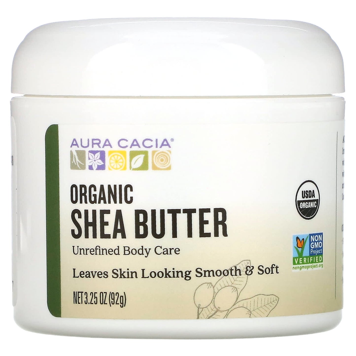 Aura Cacia-Organic Shea Butter-3.25 oz (92 g)