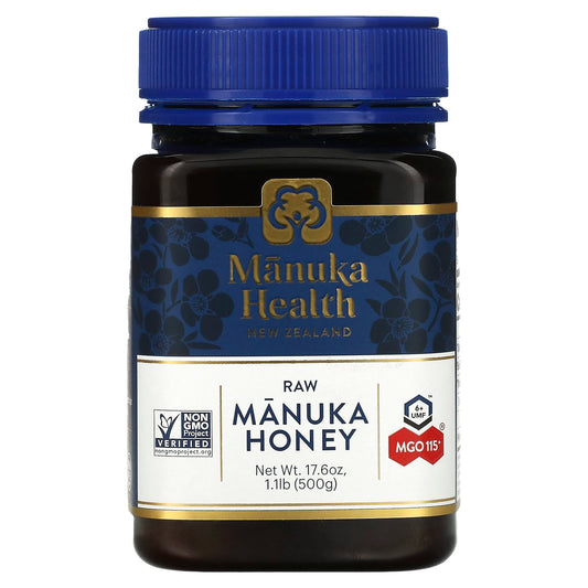 Manuka Health-Raw Manuka Honey-MGO 115+-1.1 lb (500 g)