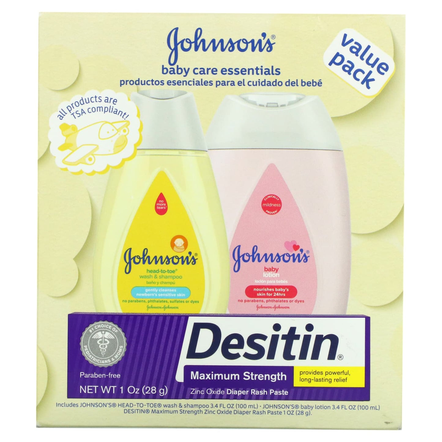 Johnson's Baby, Baby Care Essentials, 3 Pack