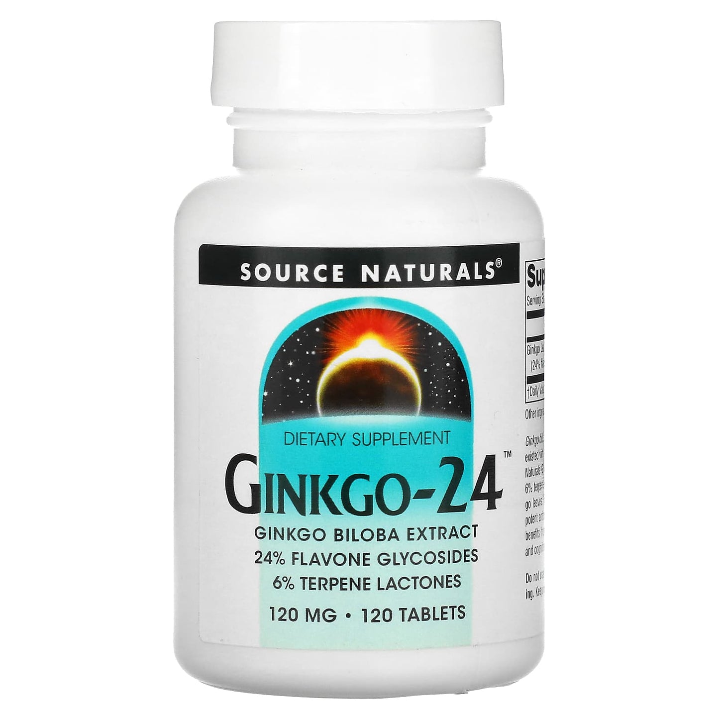 Source Naturals-Ginkgo-24-120 mg-120 Tablets