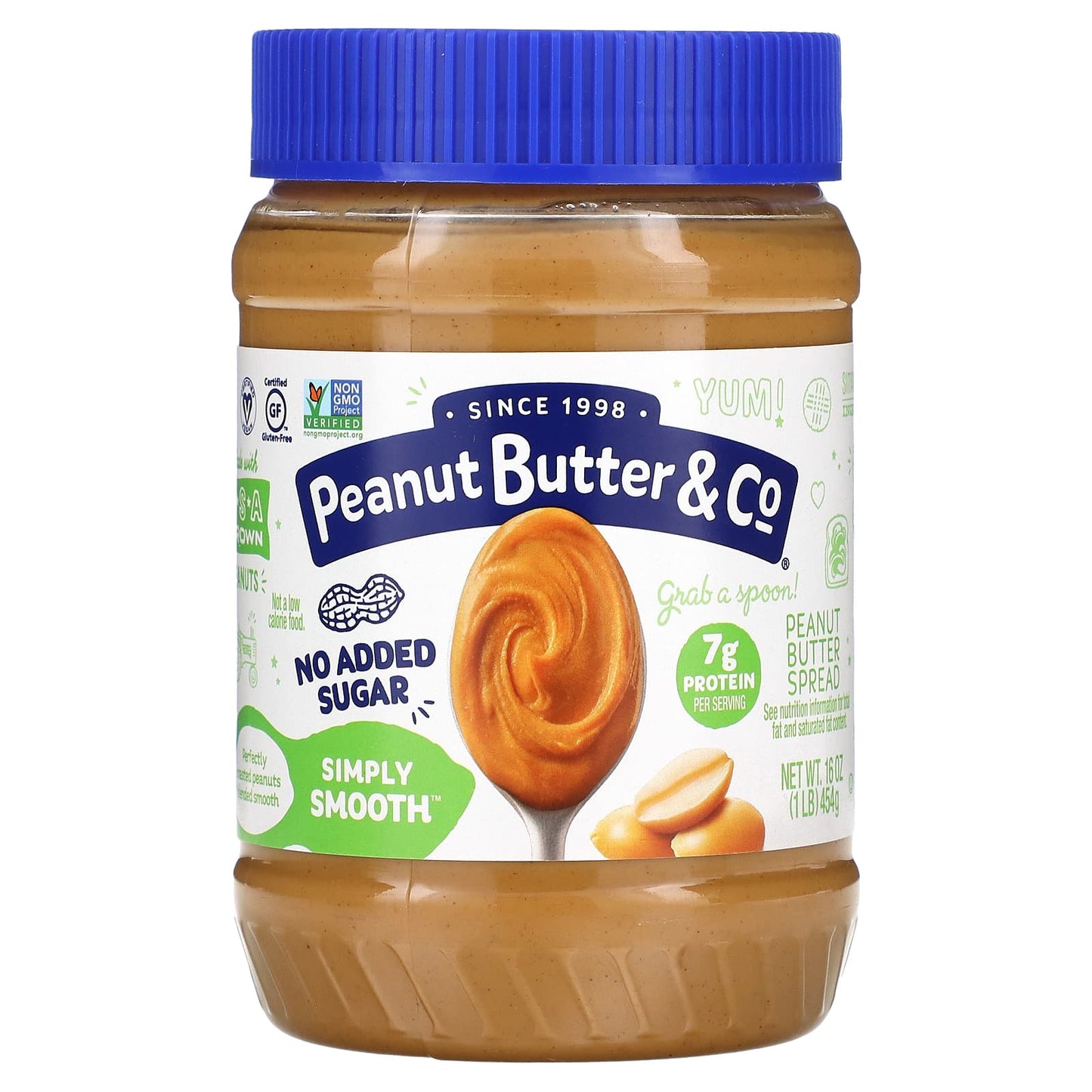 Peanut Butter & Co.-Peanut Butter Spread-Simply Smooth-16 oz (454 g)