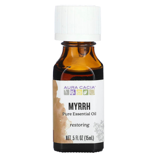 Aura Cacia-Pure Essential Oil-Myrrh-0.5 fl oz (15 ml)